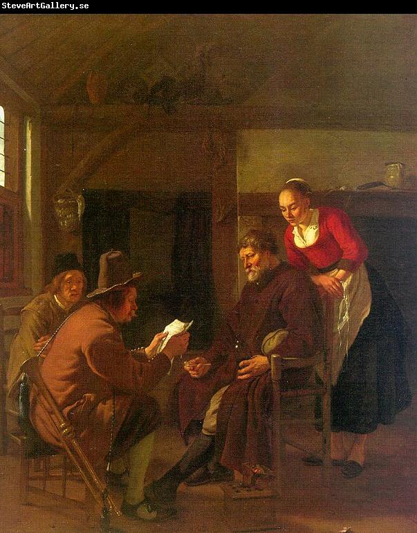 Ludolf de Jongh Messenger Reading to a Group in a Tavern